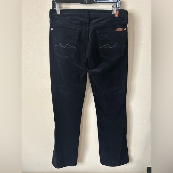 7 For All Mankind - Black Velvet Pants - Size 30 - Picture 2 of 3